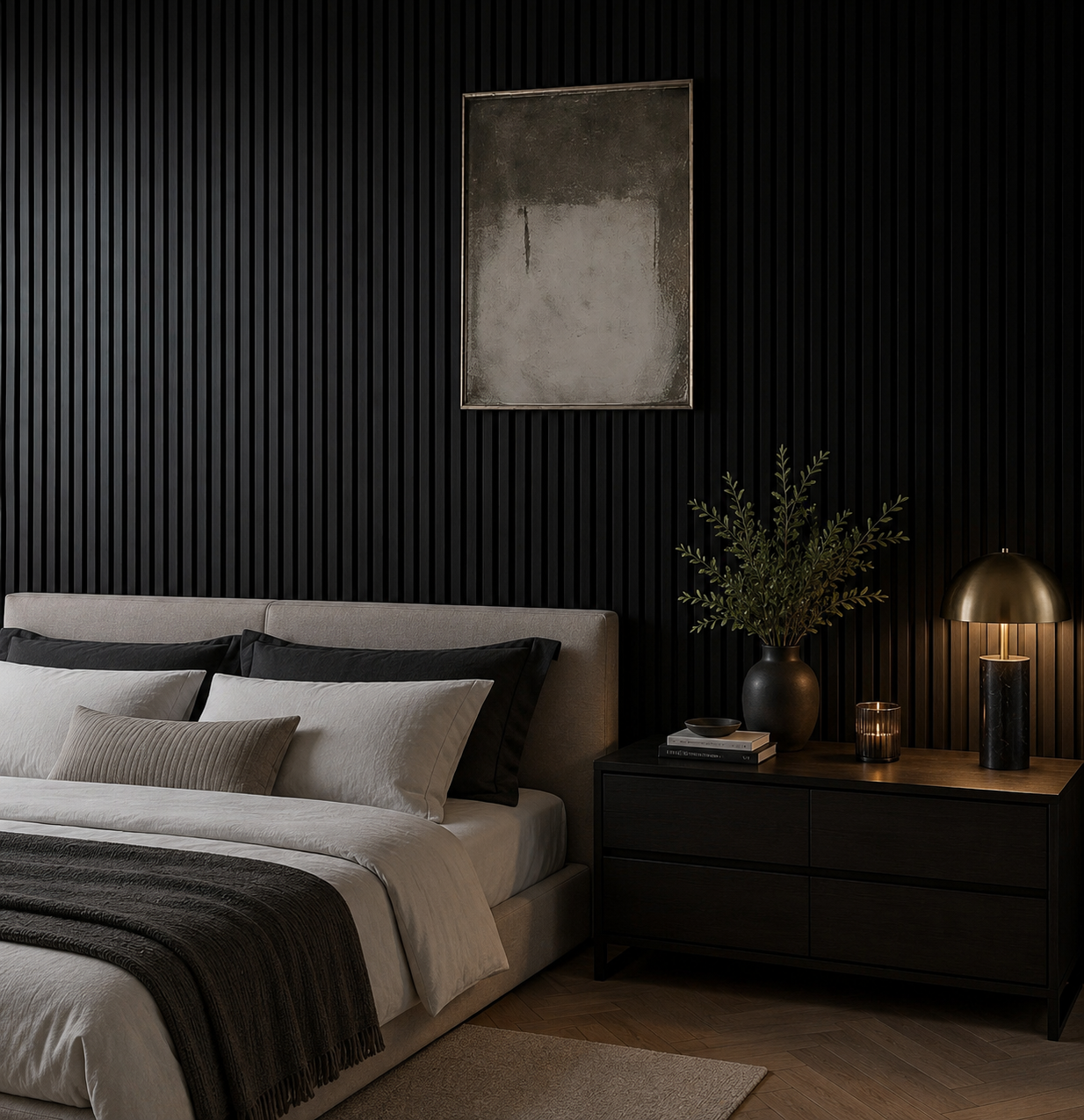 Black Oak Acoustic Wall Panels 240 X 60cm (4 panels in a pack )