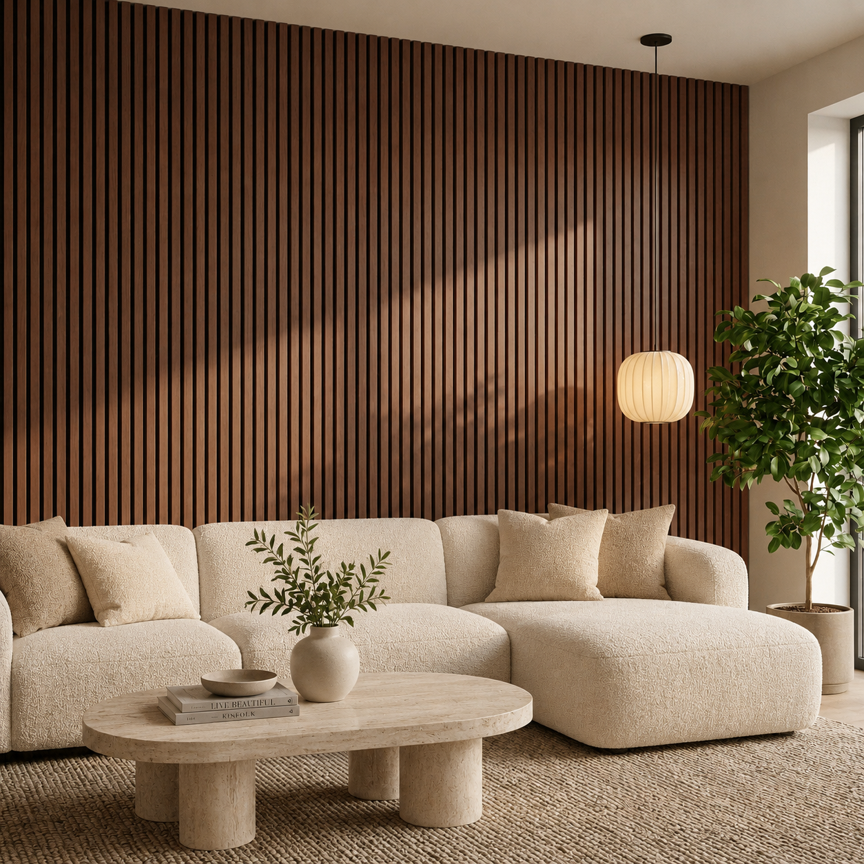 Smoked Oak Acoustic Wall Panels 240 X 60cm (4 panels in a pack)