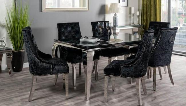 Lewis Glass Top Dining Table