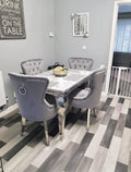 120cm Vienna Table With 4 Chelsea Ring Knocker Chairs