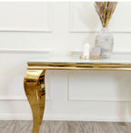 Vienna Console Table Gold Base
