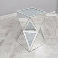 Mirrored Crushed Diamante Side Table